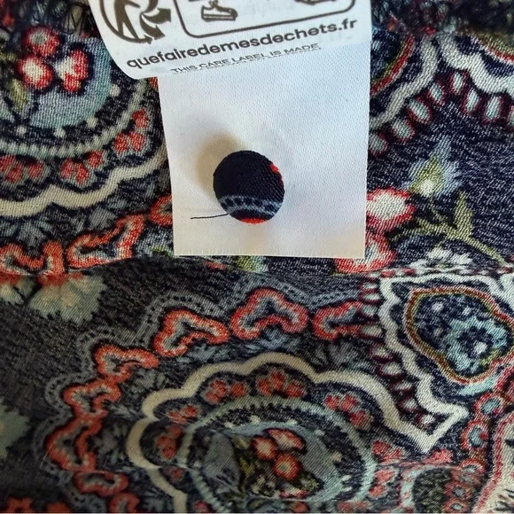 New! Boden Blue Botanic Paisley Smocked Cuff Midi Dress Size 12R 36068 - Picture 14 of 16